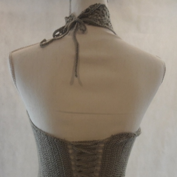 💲  SOLD    Crop, Halter, Boho, Crochet - Picture 5 of 7